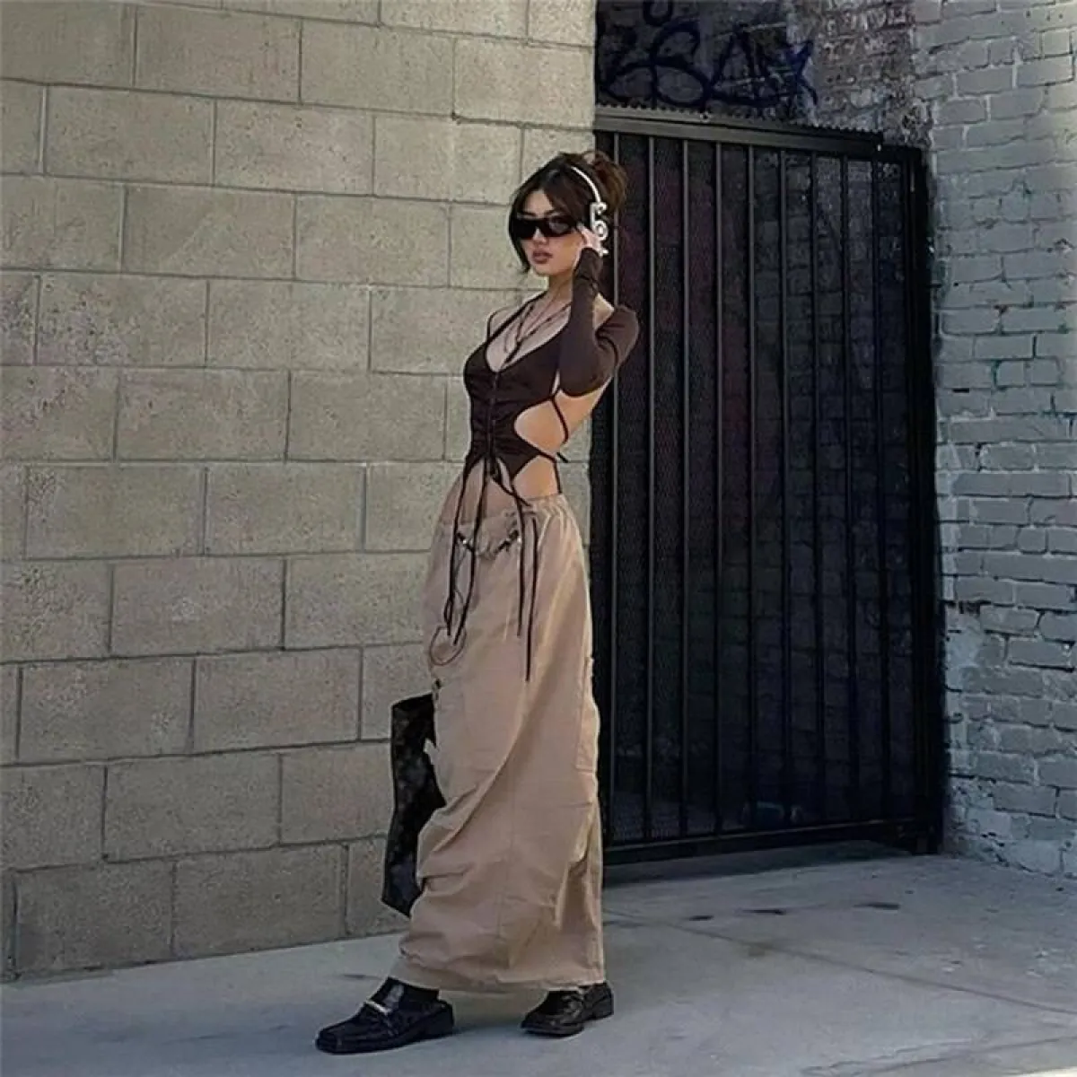 Backless Long Sleeve Crop Tops - Image 29