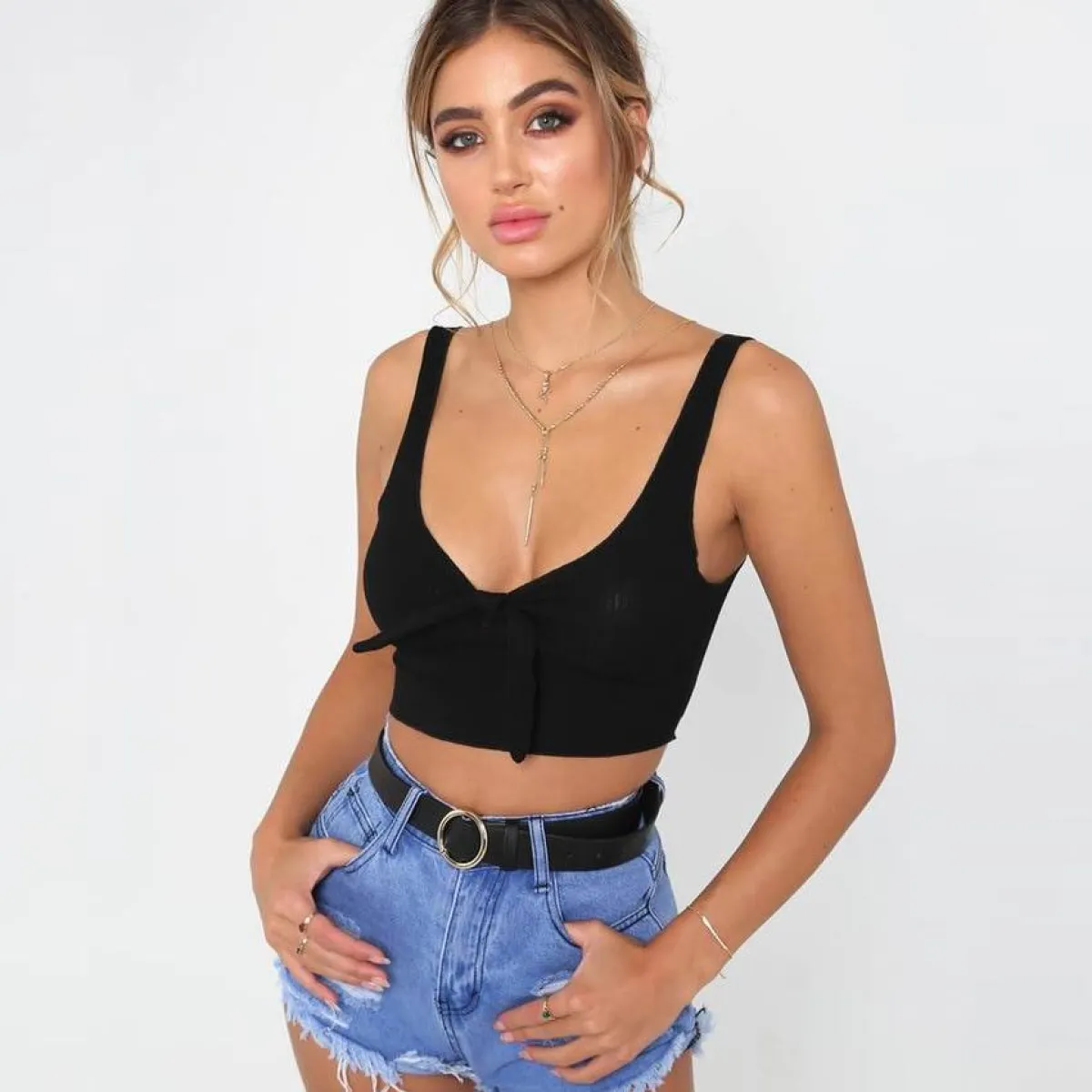 Bow Decorated Crop Top - Image 9