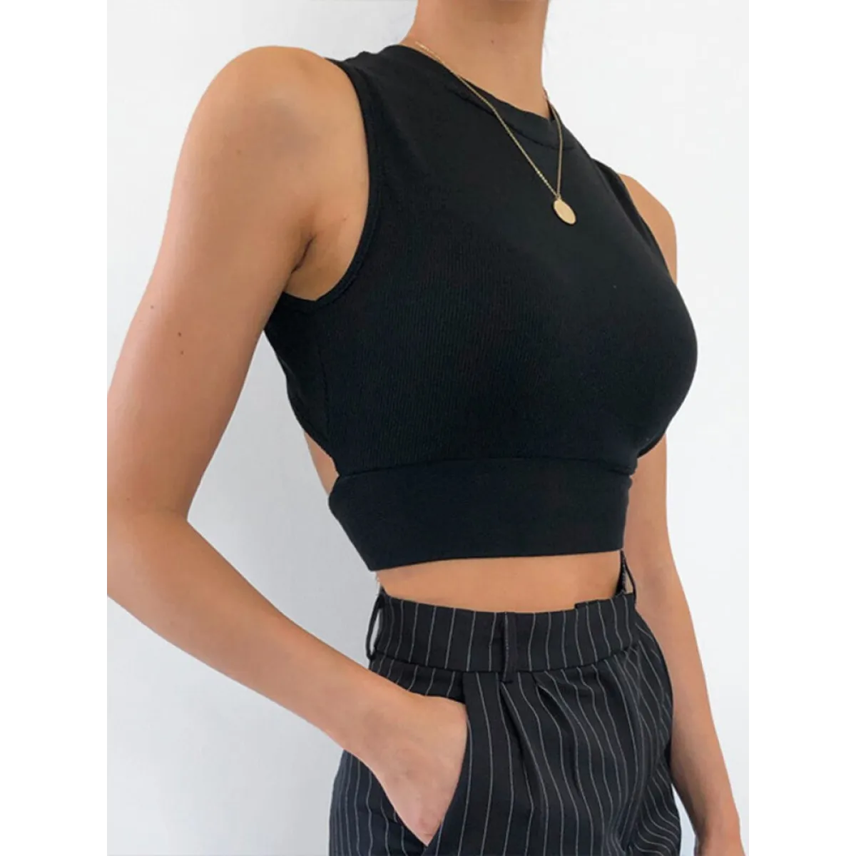 Casual Backless Streetwear Tops - Image 13