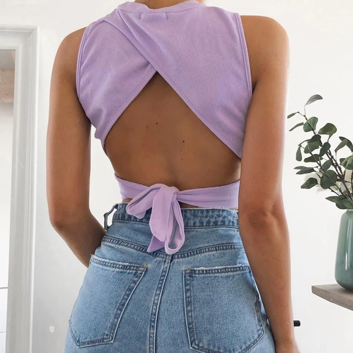 Casual Backless Streetwear Tops - Image 3