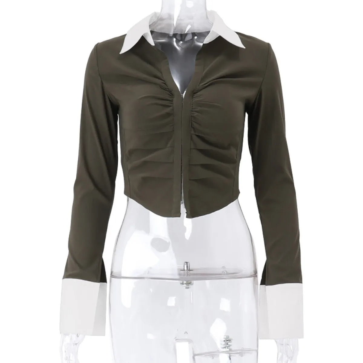 Deep V Crop Top and Hook Closures - Image 4