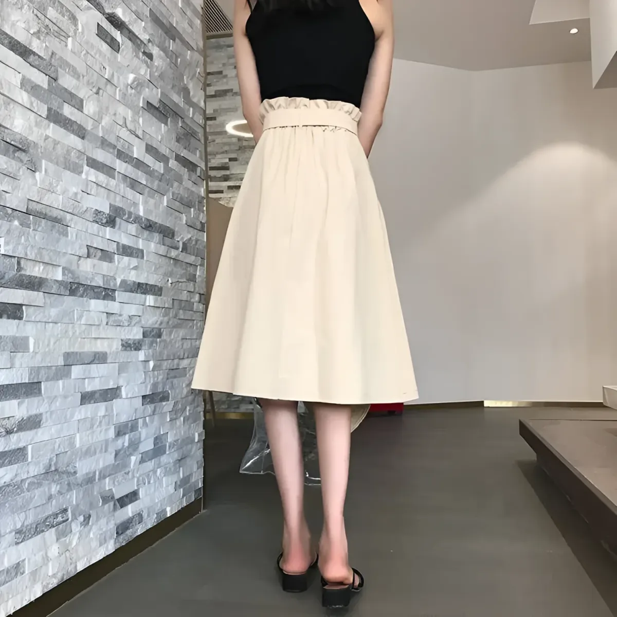 Elegant High Waist Pleated Skirts - Image 4