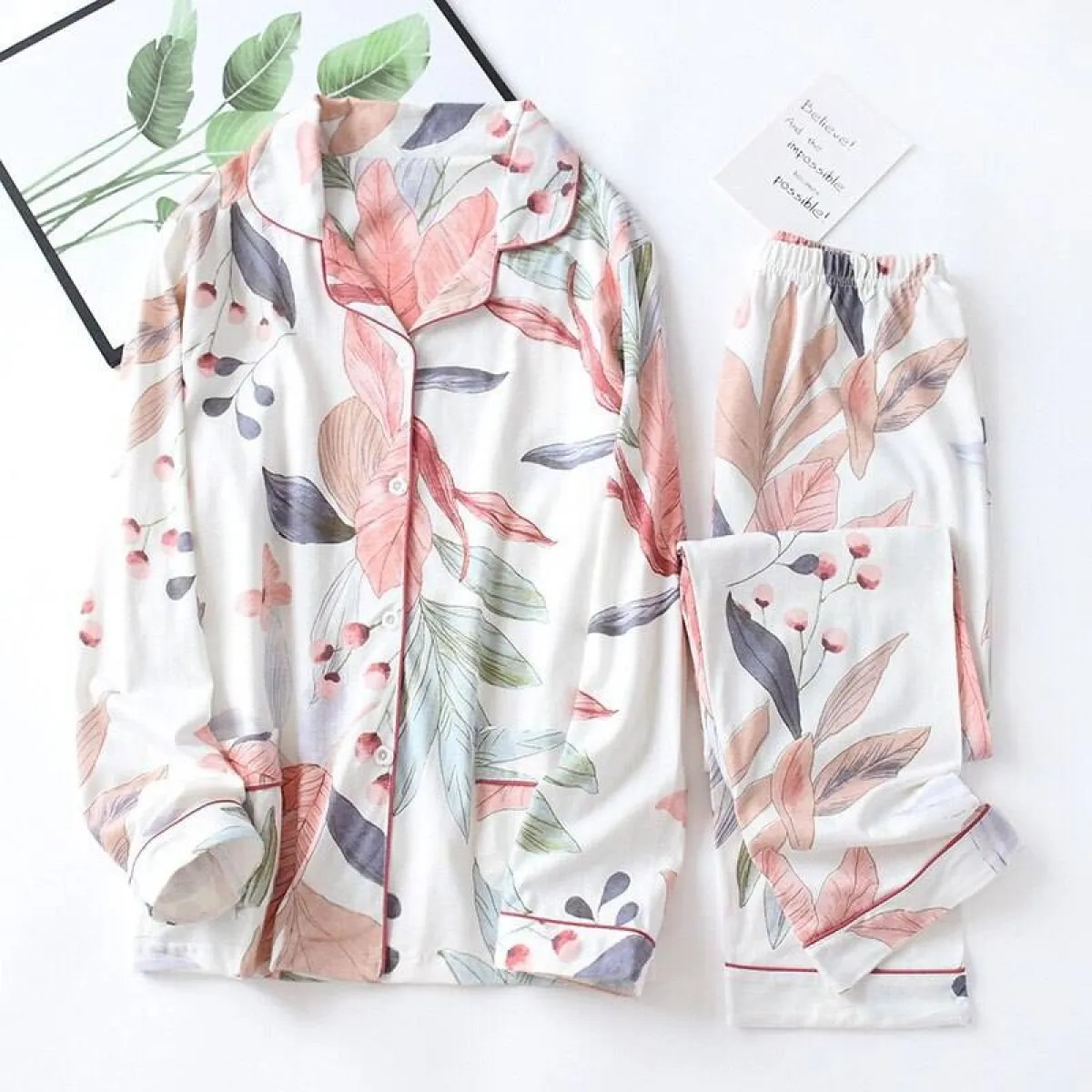 Floral Cotton Pajamas - Image 10