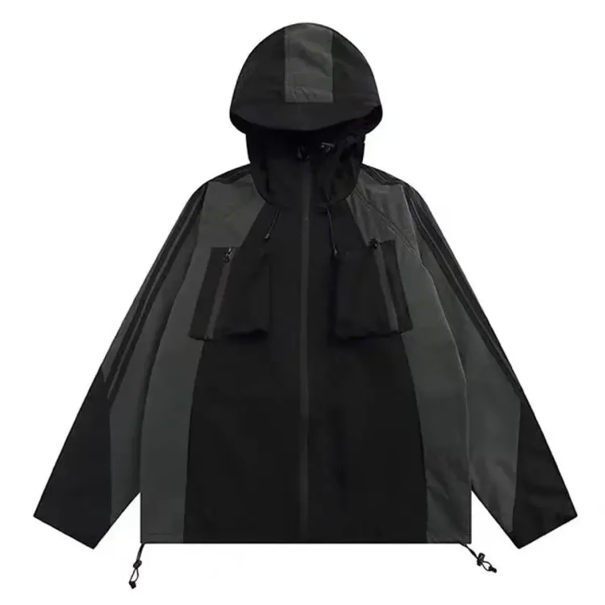 Harajuku Oversized Techwear Windbreaker Jacket - Image 6