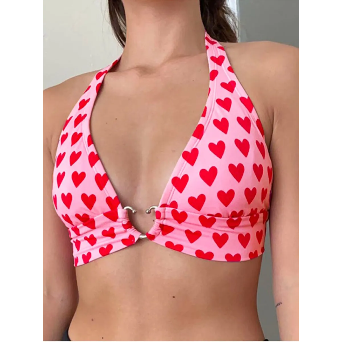 Heart Lace Up Bralette Camisole - Image 13