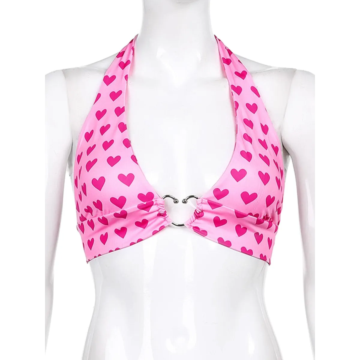 Heart Lace Up Bralette Camisole - Image 4