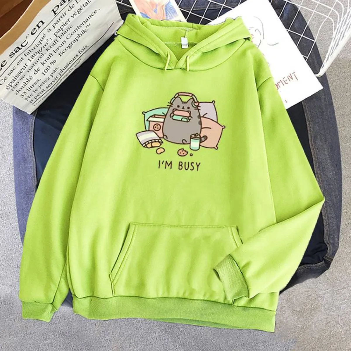 "I'm Busy" Gaming Cat Hoodie - Image 9