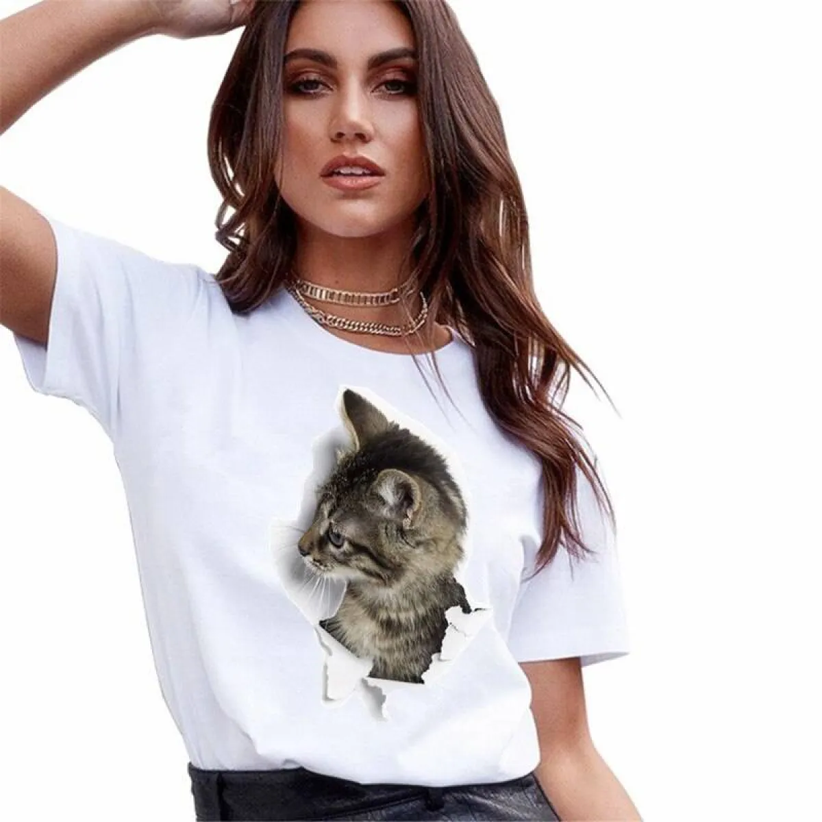 Kawaii Cat T-Shirt - Image 8