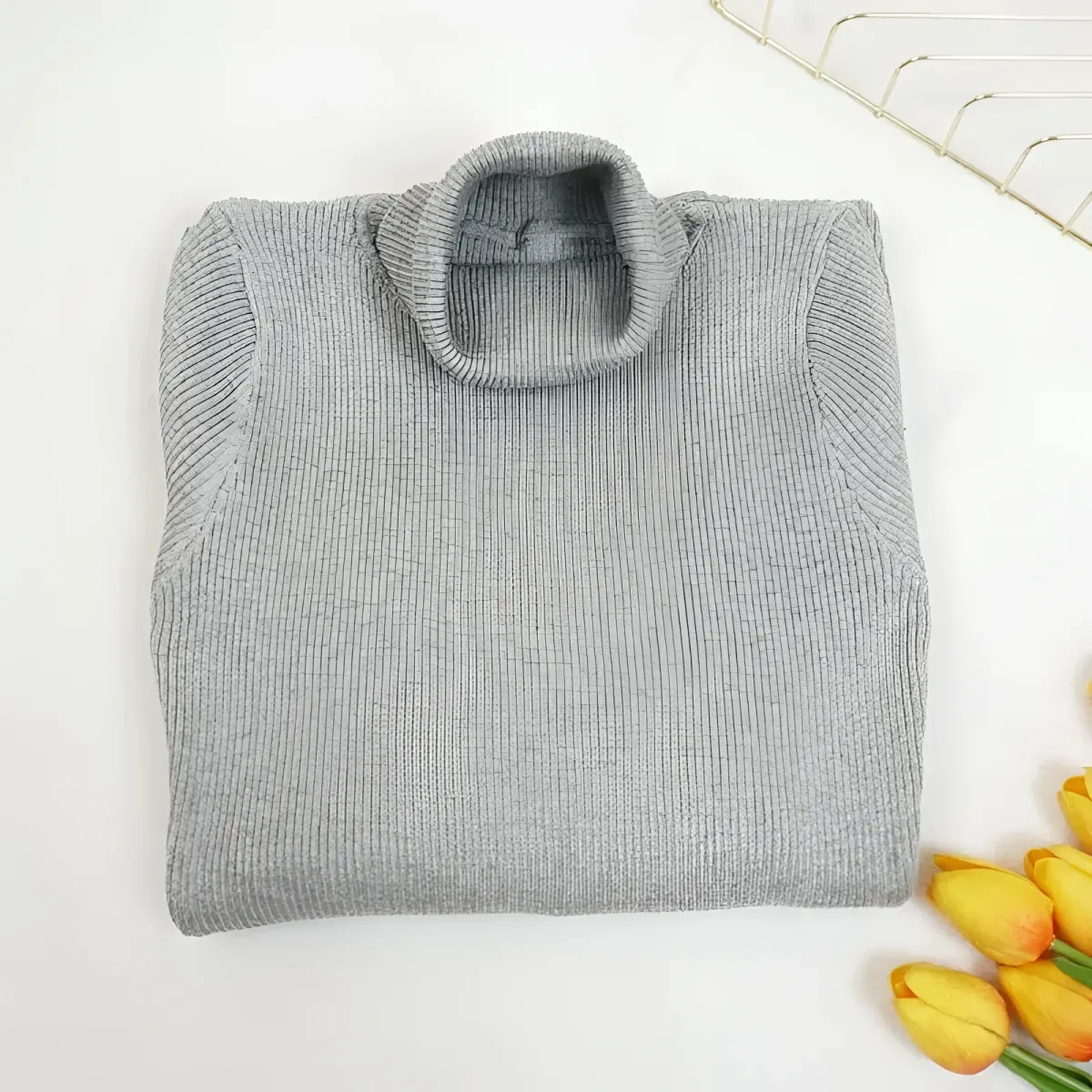 Knitted Turtleneck Dress - Image 11