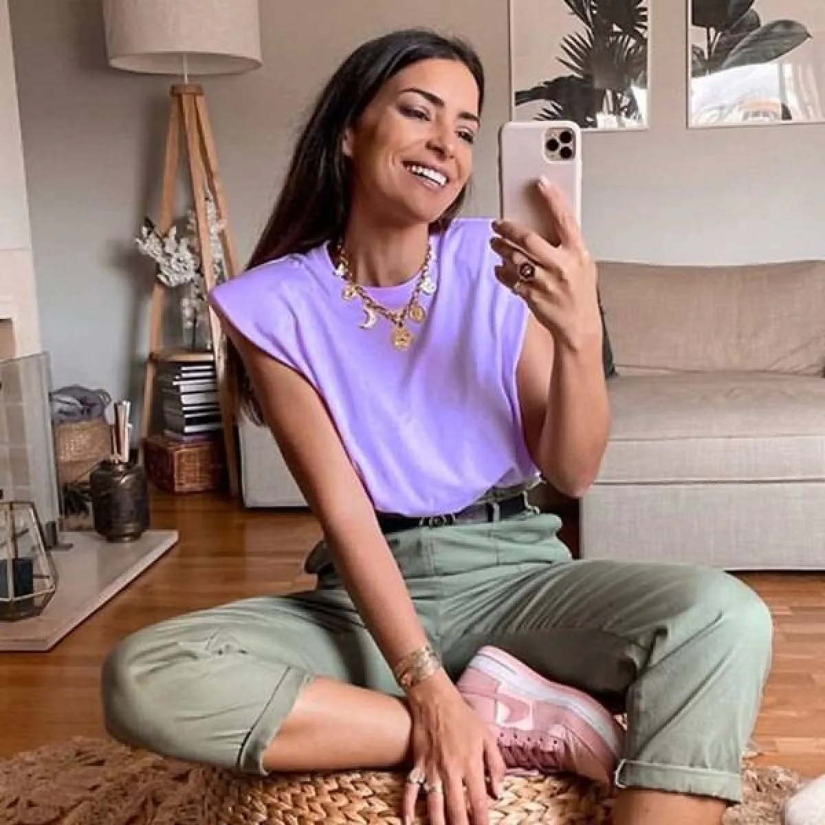 Ladies Padded Shoulder Blouse - Image 14