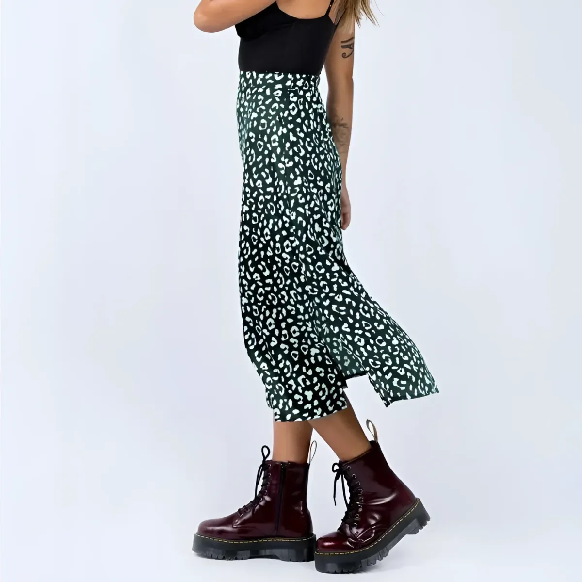 Leopard Pattern Midi Skirts - Image 11