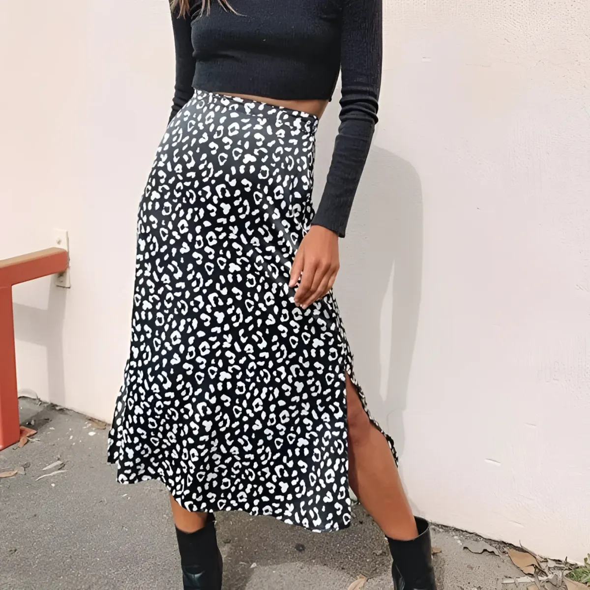 Leopard Pattern Midi Skirts - Image 6