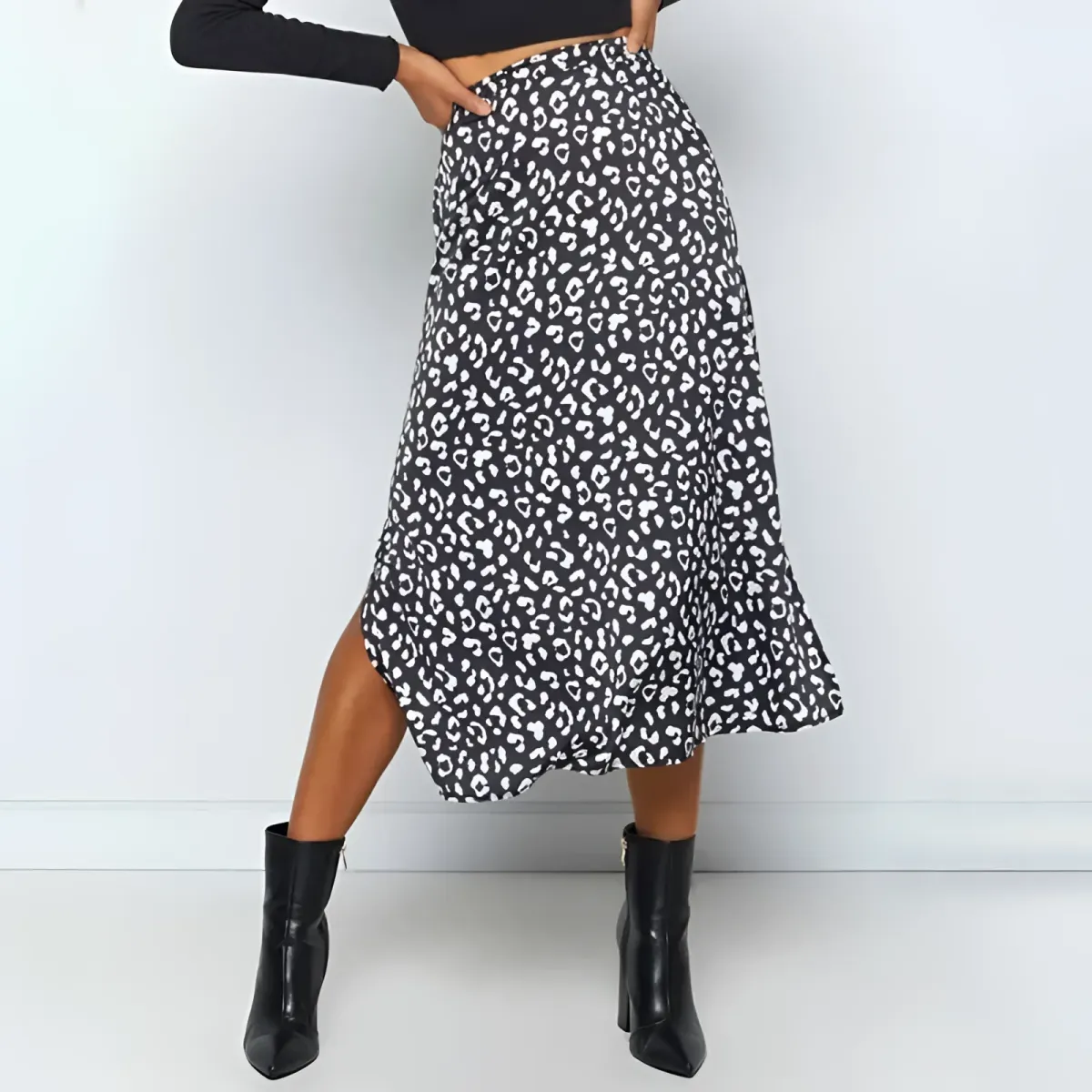 Leopard Pattern Midi Skirts - Image 7