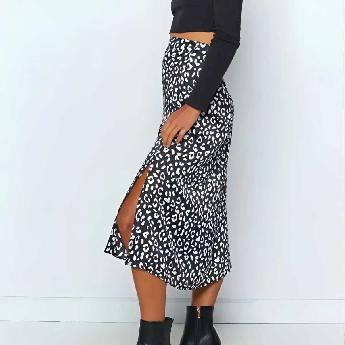 Leopard Pattern Midi Skirts - Image 8