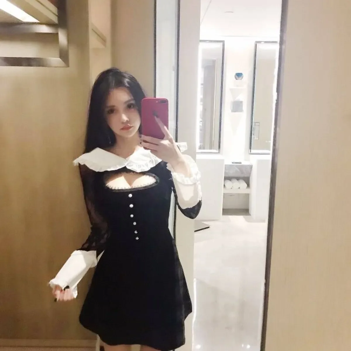 Lolita Hollow Lace Dress - Image 12