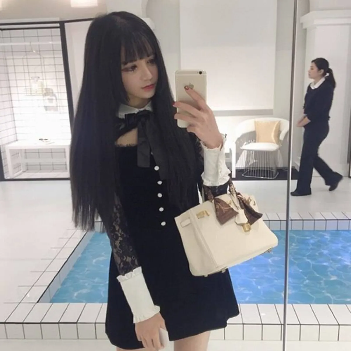 Lolita Hollow Lace Dress - Image 7