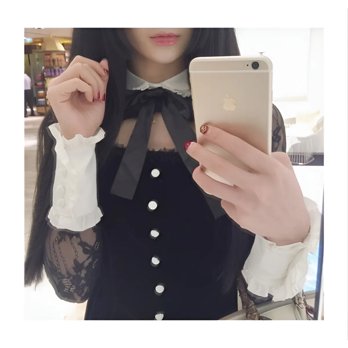 Lolita Hollow Lace Dress - Image 8