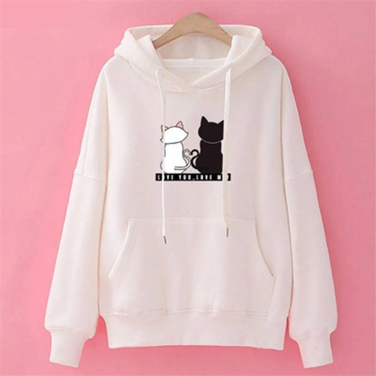 Love You. Love Me! Cat Hoodie - Image 6