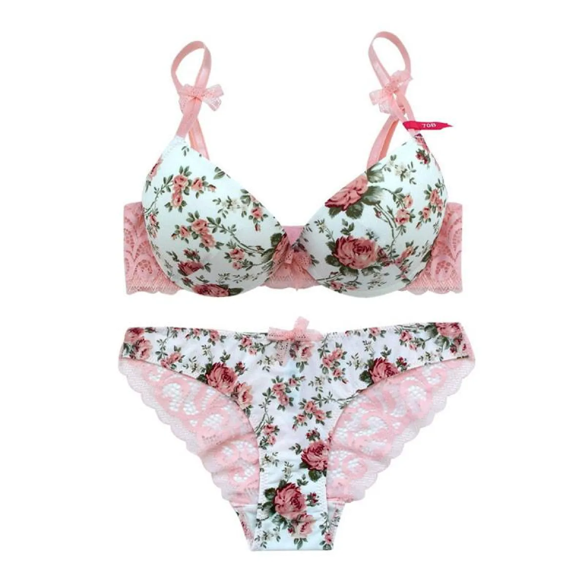 Luxurious Flowery Bra Set - Image 5