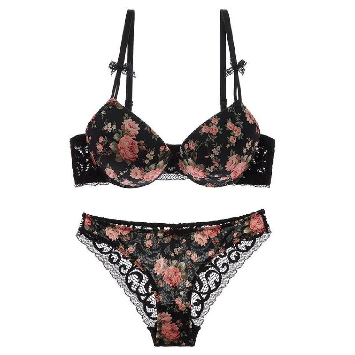 Luxurious Flowery Bra Set - Image 7