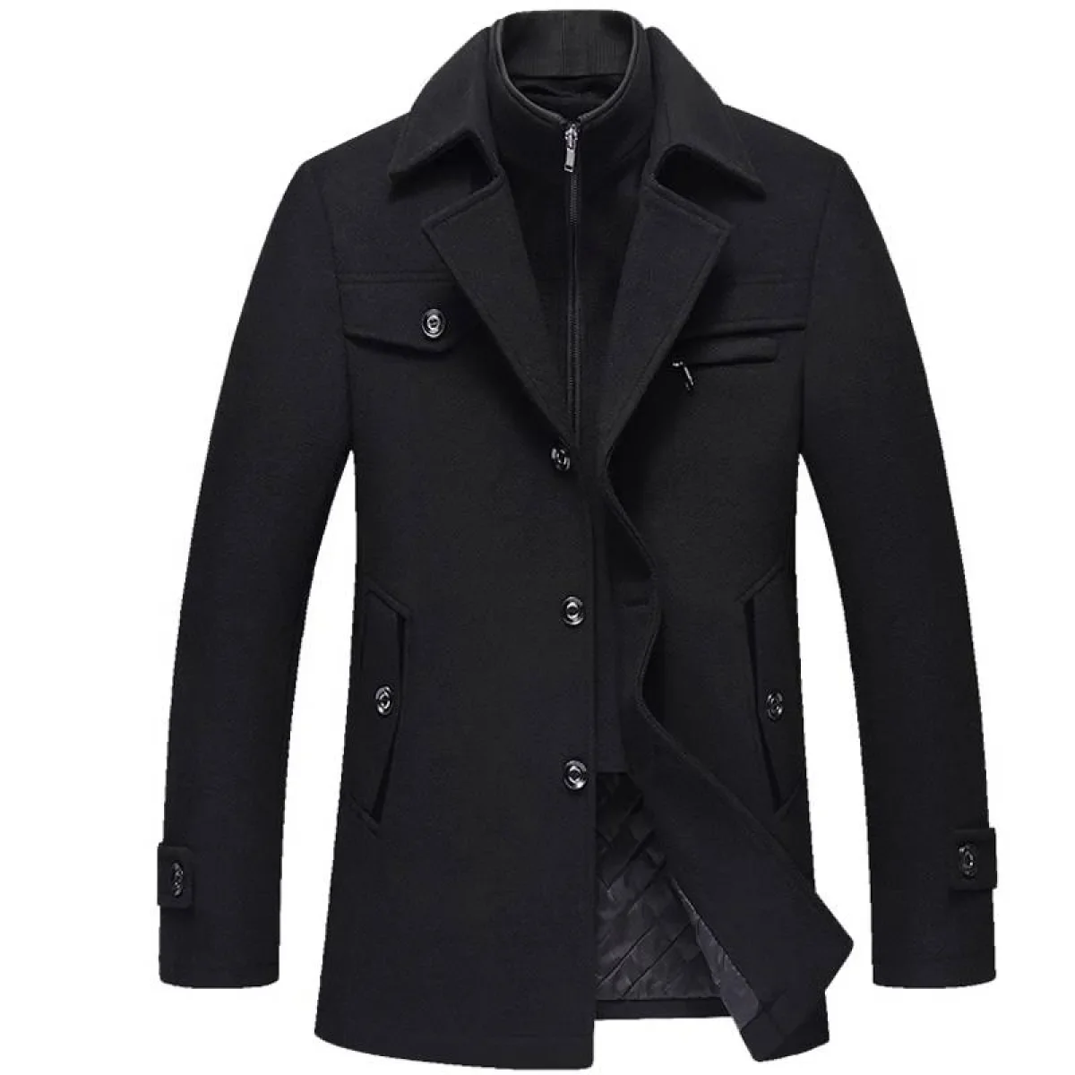 Men's Winter Wool Coat - Image 5