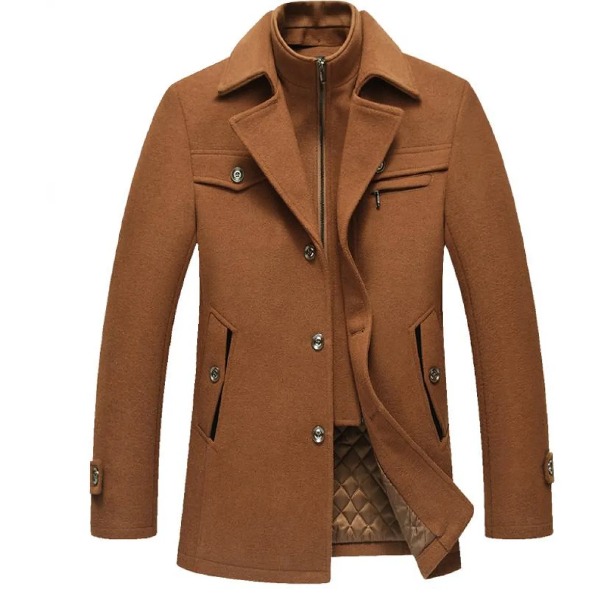 Men's Winter Wool Coat - Image 6
