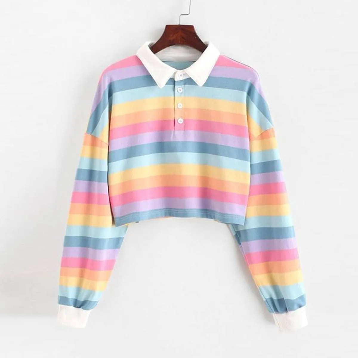Pastel Stripe Crop Top - Image 11