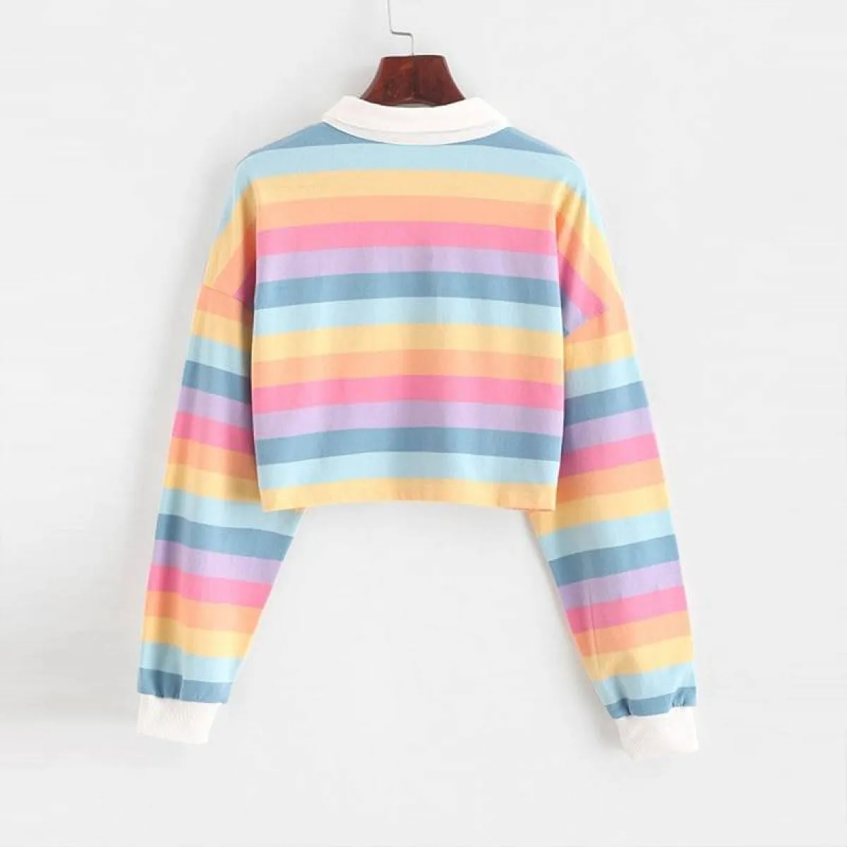 Pastel Stripe Crop Top - Image 12
