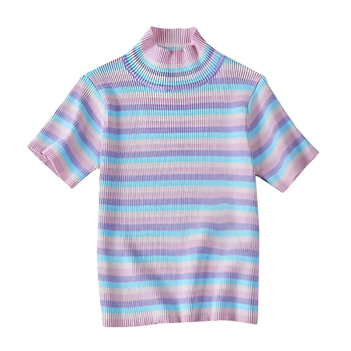Pastel Striped Crop Top - Image 13