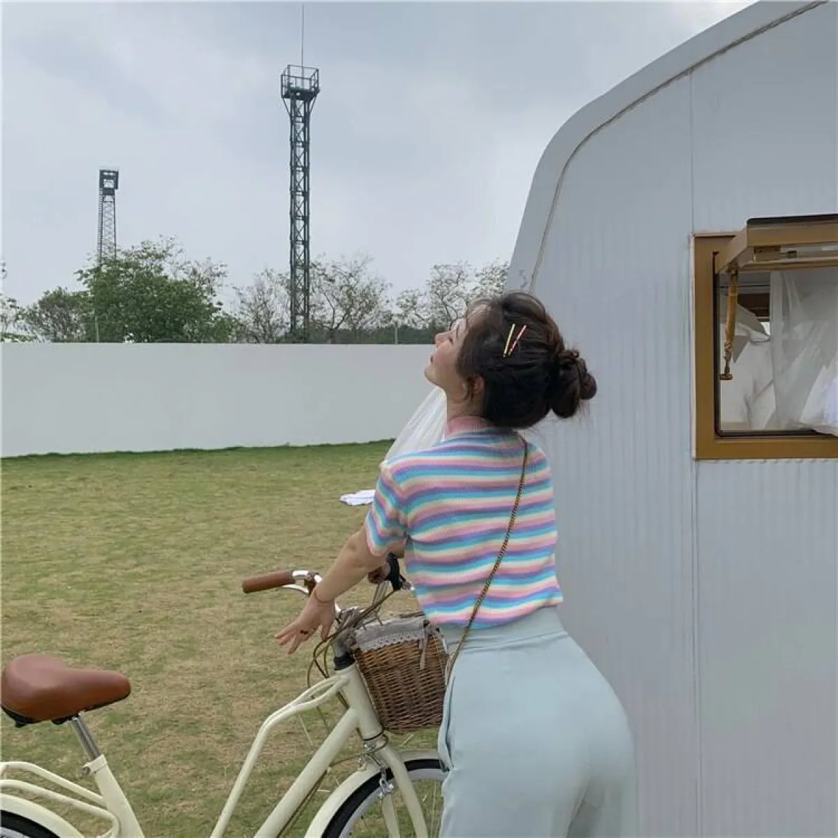 Pastel Striped Crop Top - Image 6