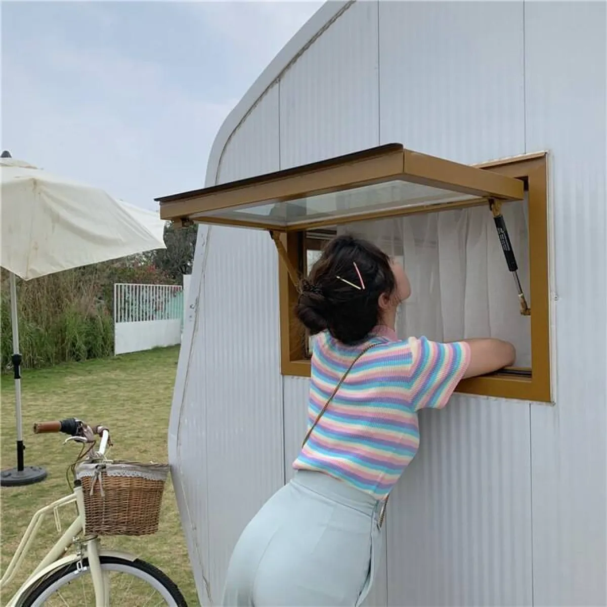 Pastel Striped Crop Top - Image 7