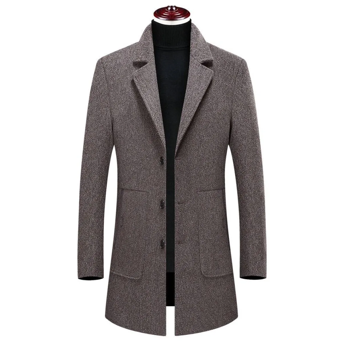 Plaid Button Coat - Image 7