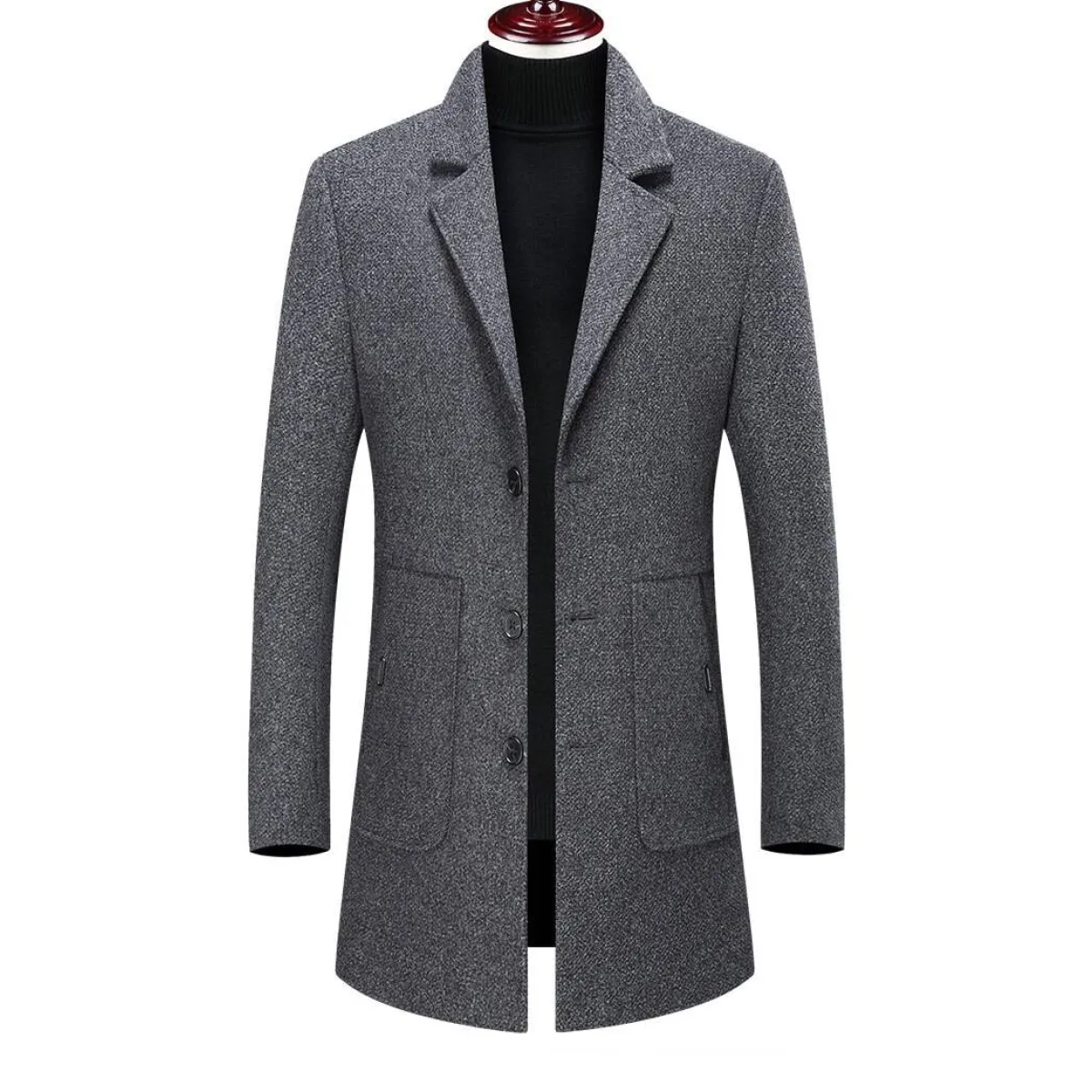 Plaid Button Coat - Image 8