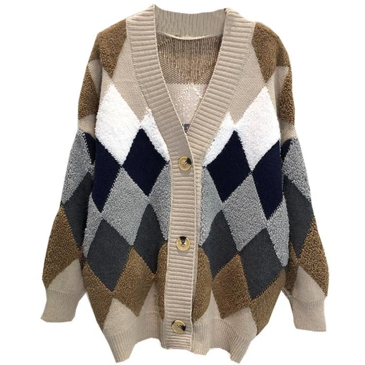 Plaid V-Neck Cardigan - Image 14