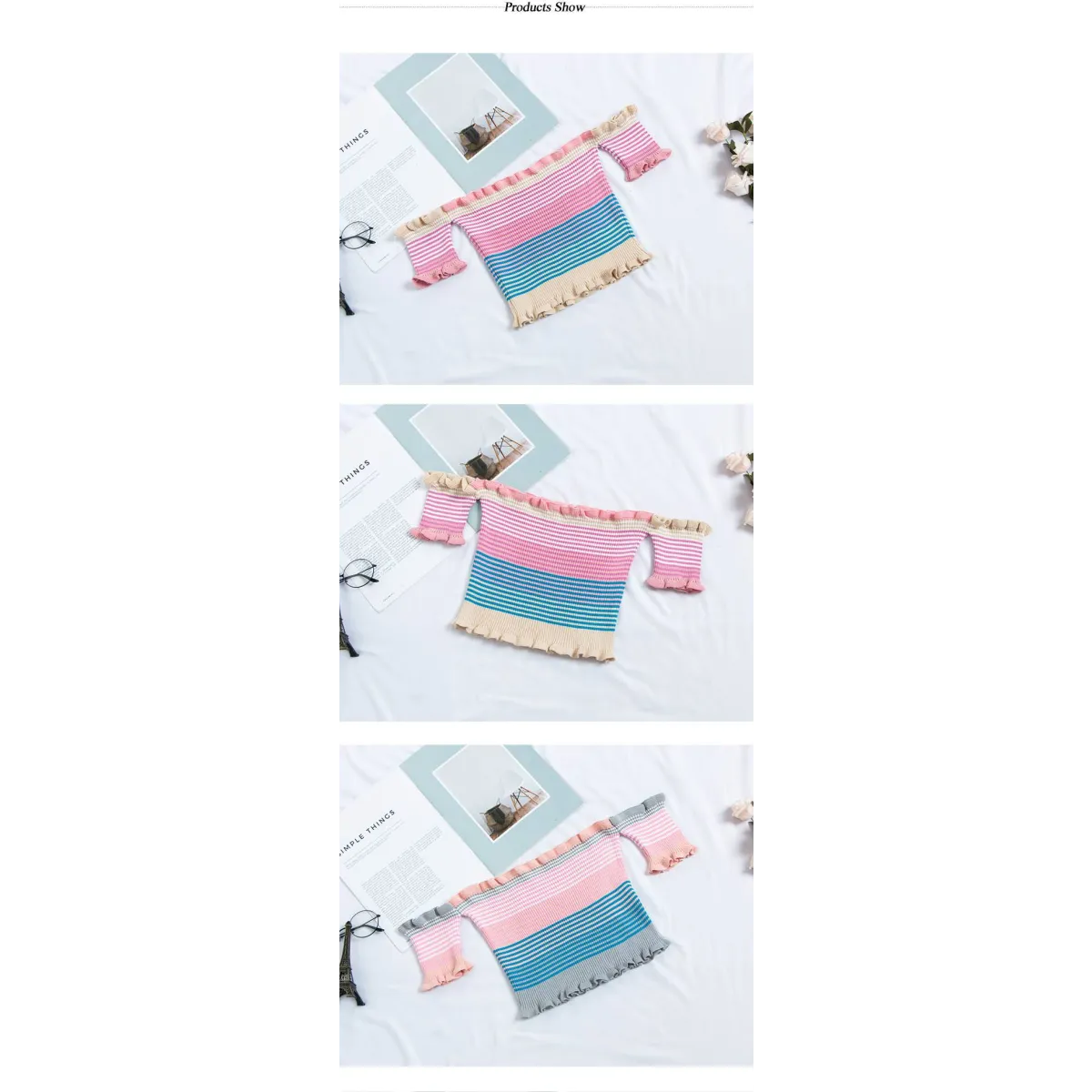 Rainbow Striped Crop Top - Image 6