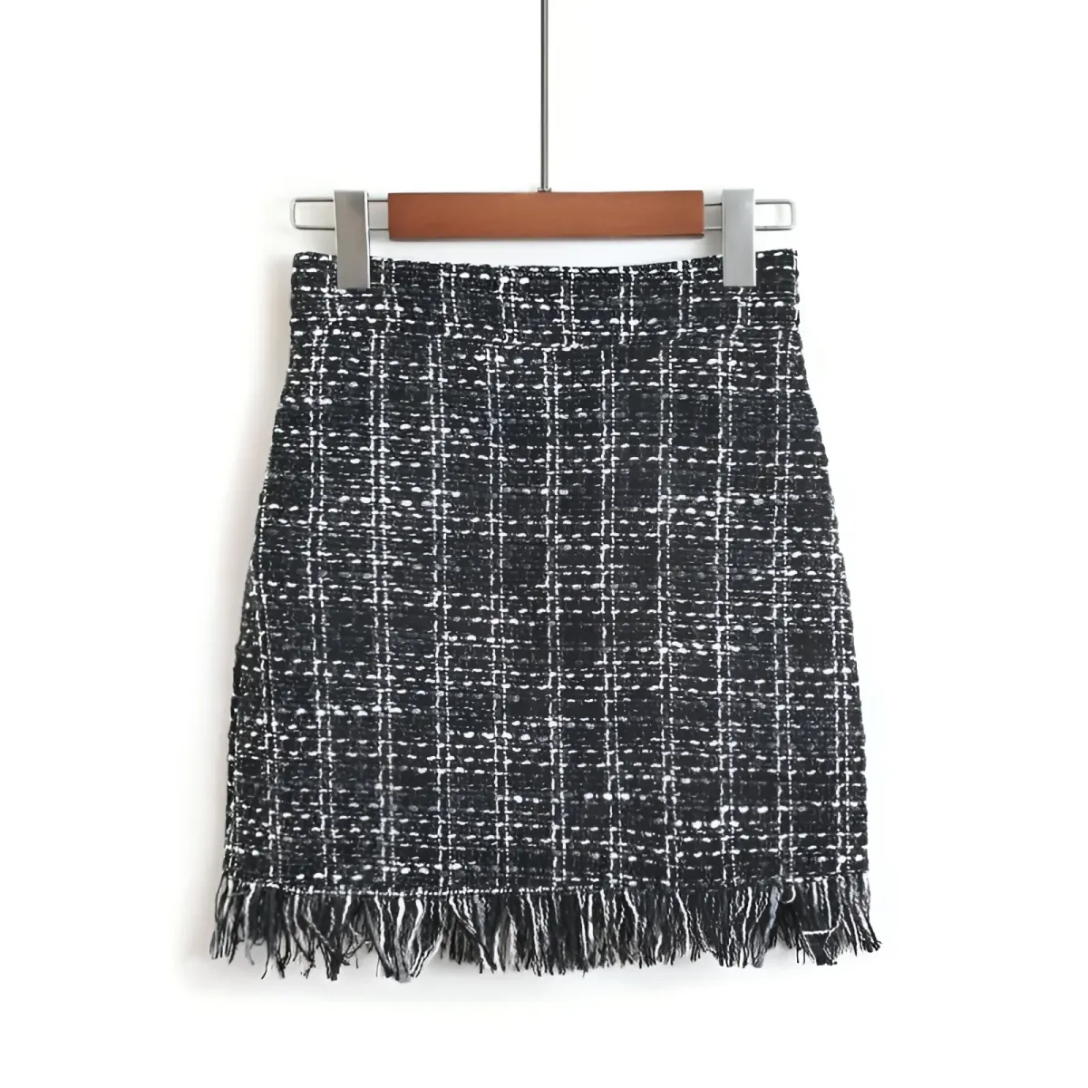 Retro Style Woolen Mini Skirt - Image 10