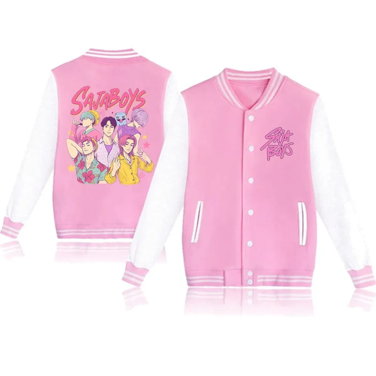 Saja Boys Kpop Demon Hunters Baseball Jacket - Image 3