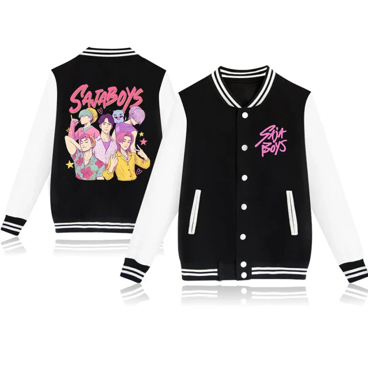 Saja Boys Kpop Demon Hunters Baseball Jacket - Image 8