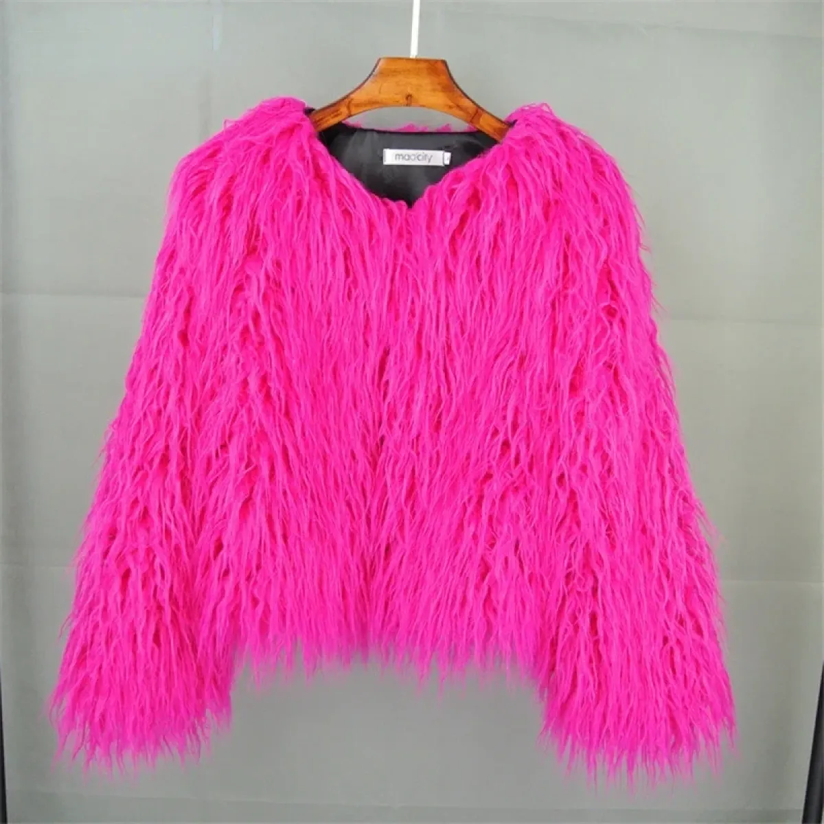 Shaggy Faux Fur Winter Jacket - Image 3
