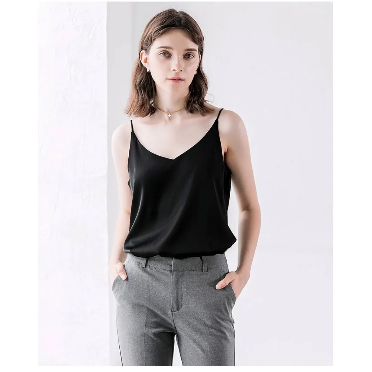 Sleeveless V-Neck Tops - Image 10