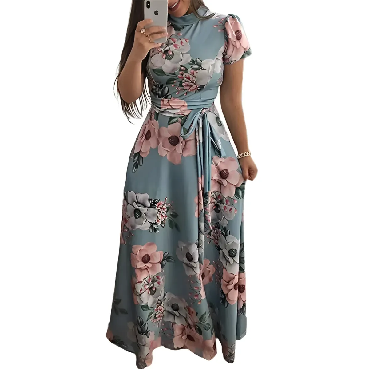 Women's Floral Printed Maxi Dress - Image 8
