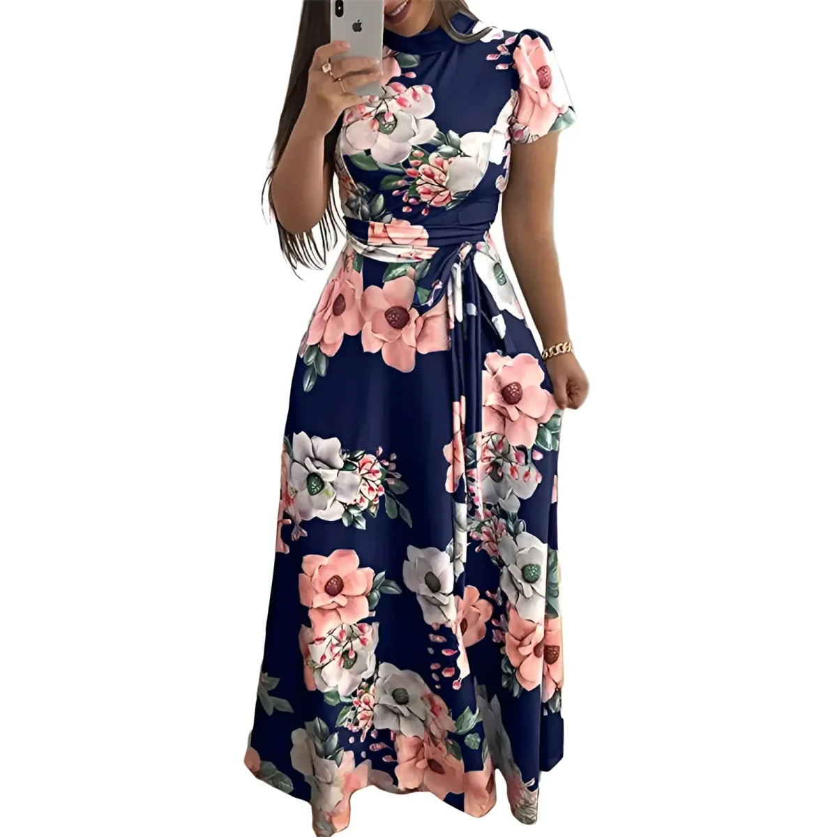 Women's Floral Printed Maxi Dress - Image 9