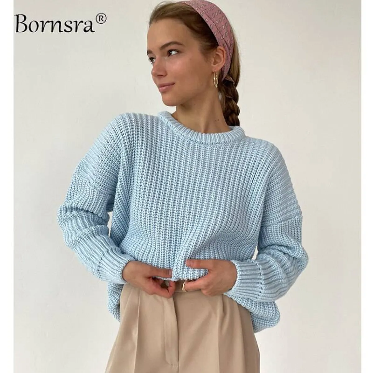 Women's Oversized Knitted Sweater - Image 15