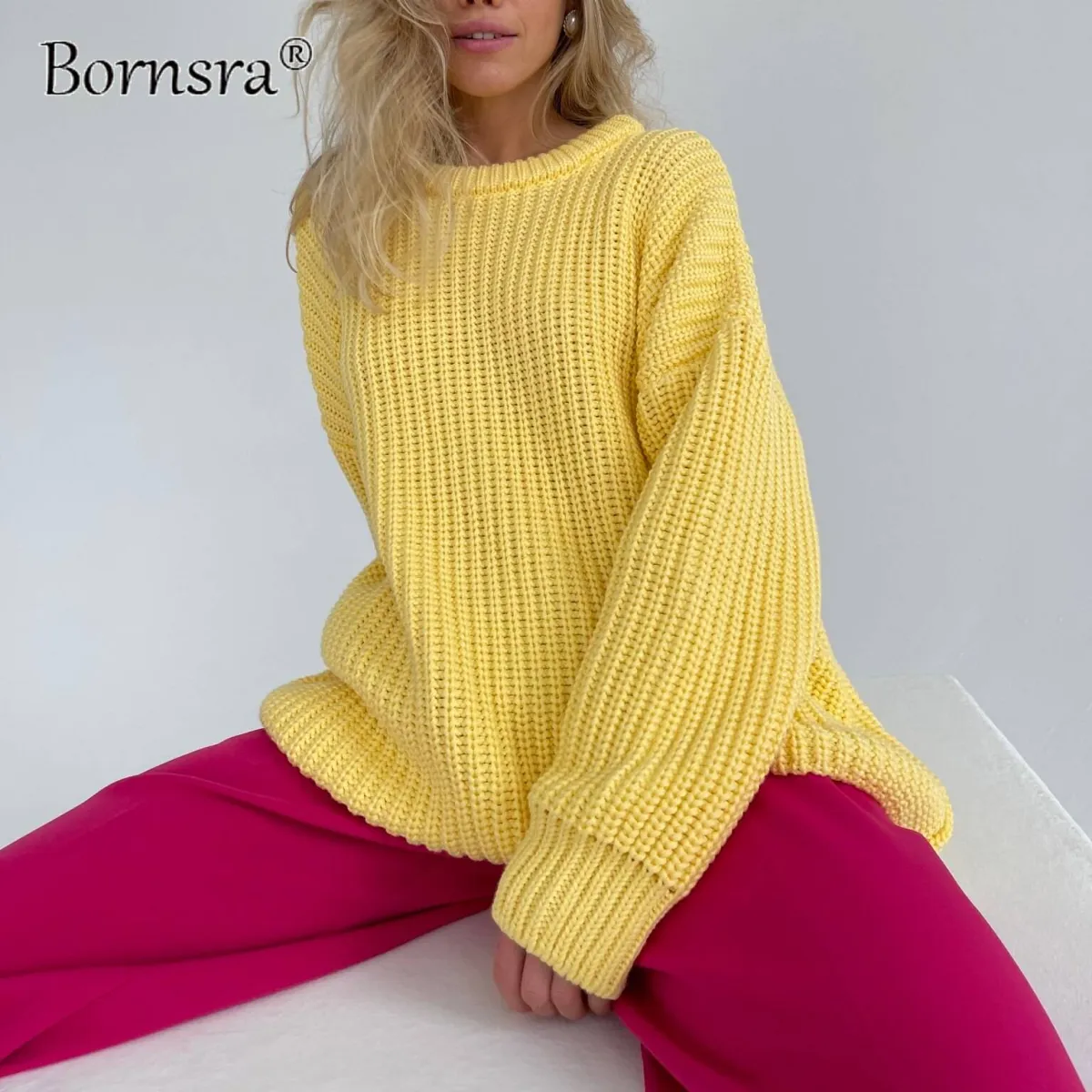 Women's Oversized Knitted Sweater - Image 16