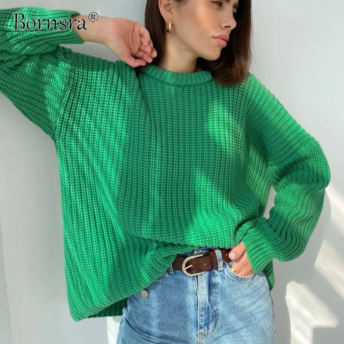 Women's Oversized Knitted Sweater - Image 18