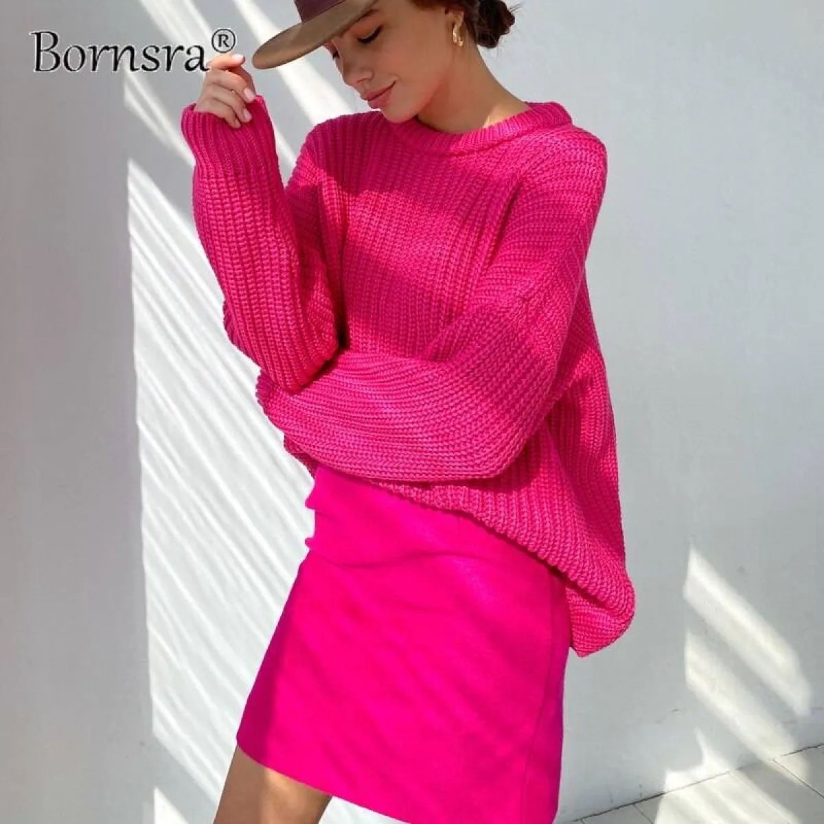 Women's Oversized Knitted Sweater - Image 19