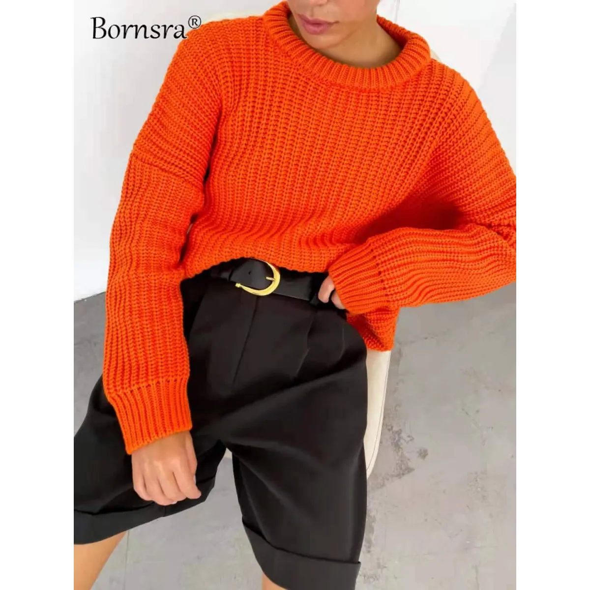 Women's Oversized Knitted Sweater - Image 20