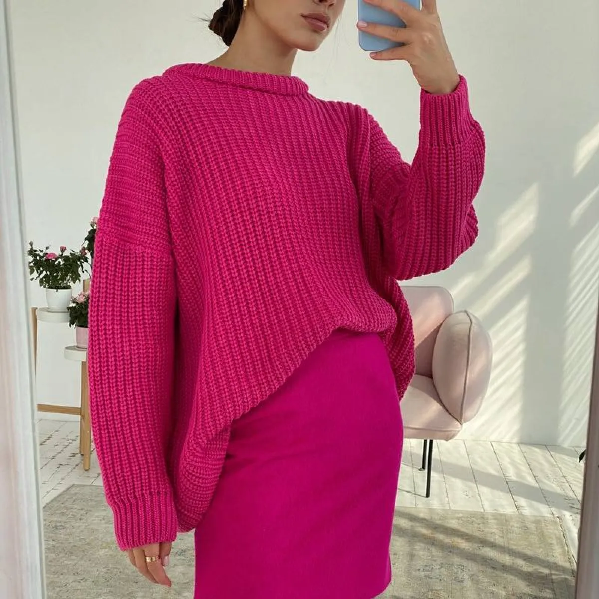 Women's Oversized Knitted Sweater - Image 7