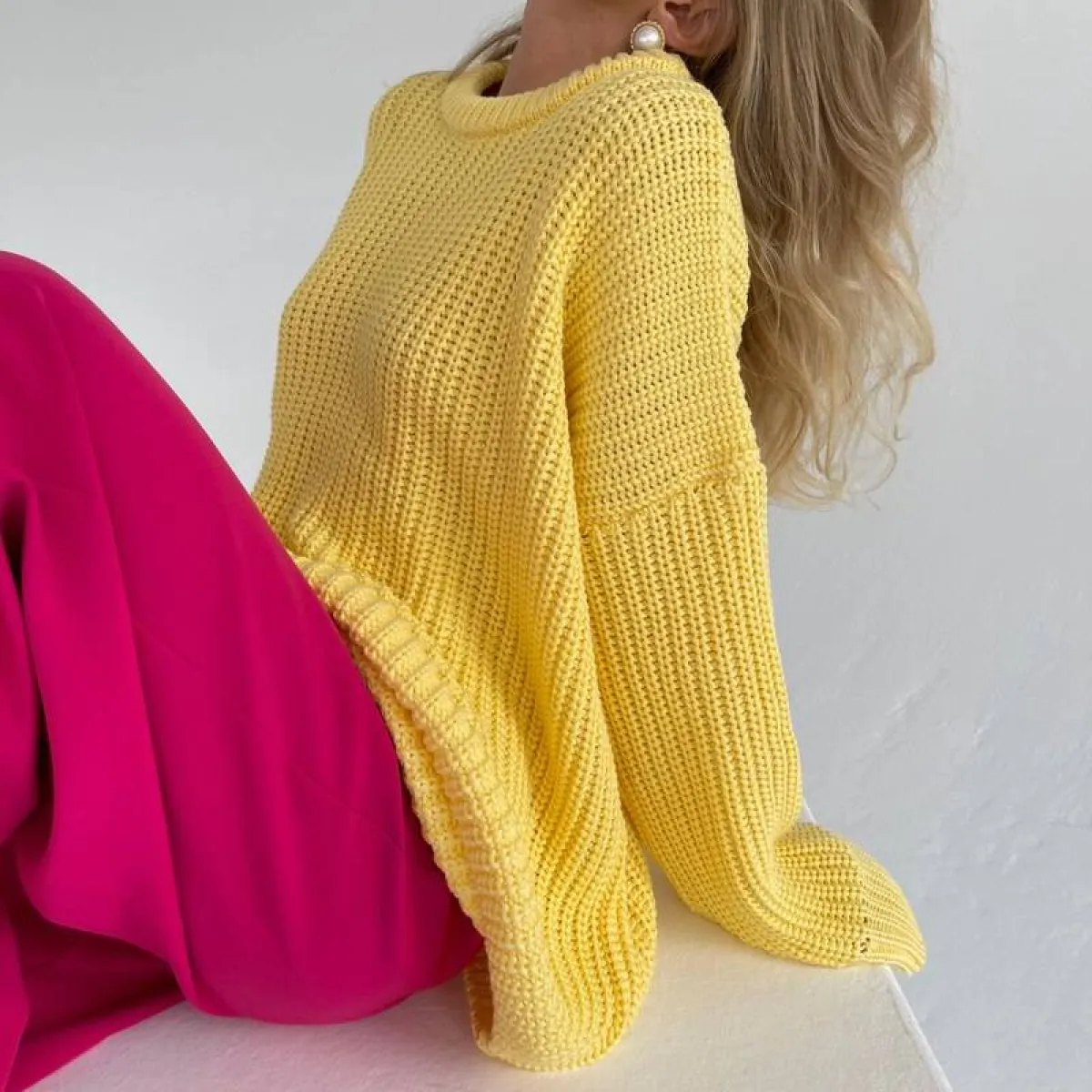 Women's Oversized Knitted Sweater - Image 9
